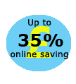 Buy online and save up to 35%
